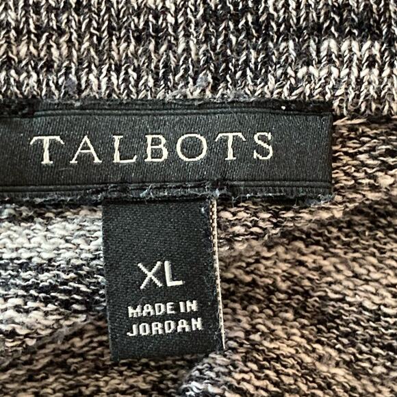 Talbots Gray Space Dye Long Line Open Front Cardigan Size XL Fall Casual Career - Picture 6 of 7
